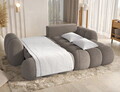 Coltar extensibil dreapta 4 locuri ELTAP, Covelion, 260x167x105 cm, lemn/tesatura boucle, maro
