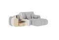 Coltar extensibil dreapta 4 locuri ELTAP, Covelion, 260x167x105 cm, lemn/tesatura boucle, maro