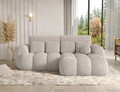 Coltar extensibil dreapta 4 locuri ELTAP, Covelion, 260x167x105 cm, lemn/catifea din poliester, alb murdar