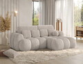 Coltar extensibil dreapta 4 locuri ELTAP, Covelion, 260x167x105 cm, lemn/catifea din poliester, alb murdar