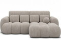 Coltar extensibil dreapta 4 locuri ELTAP, Covelion, 260x167x105 cm, lemn/catifea din poliester, alb murdar