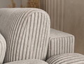 Coltar extensibil dreapta 4 locuri ELTAP, Covelion, 260x167x105 cm, lemn/catifea din poliester, alb murdar