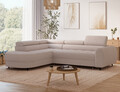 Coltar extensibil stanga 5 locuri ELTAP, LT-20XIL, Vesteria, 279x215x91 cm, lemn/tesatura boucle, bej