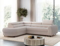Coltar extensibil stanga 5 locuri ELTAP, LT-20XIL, Vesteria, 279x215x91 cm, lemn/tesatura boucle, bej