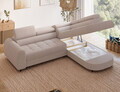 Coltar extensibil dreapta 5 locuri ELTAP, RT-20XIL, Vesteria, 279x215x91 cm, lemn/tesatura boucle, bej