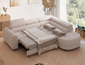 Coltar extensibil dreapta 5 locuri ELTAP, RT-20XIL, Vesteria, 279x215x91 cm, lemn/tesatura boucle, bej