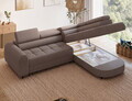 Coltar extensibil dreapta 5 locuri ELTAP, RT-22TON, Vesteria, 279x215x91 cm, lemn/tesatura boucle, maro