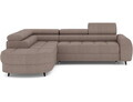 Coltar extensibil stanga 5 locuri ELTAP, LT-22TON, Vesteria, 279x215x91 cm, lemn/tesatura boucle, maro