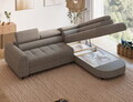 Coltar extensibil dreapta 5 locuri ELTAP, RT-20ROY, Vesteria, 279x215x91 cm, lemn/tesatura boucle, bej inchis