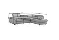 Coltar extensibil dreapta 5 locuri ELTAP, RT-20ROY, Vesteria, 279x215x91 cm, lemn/tesatura boucle, bej inchis