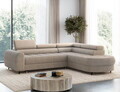 Coltar extensibil dreapta 5 locuri ELTAP, RT-18ROY, Vesteria, 279x215x91 cm, lemn/tesatura boucle, bej inchis