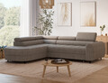 Coltar extensibil stanga 5 locuri ELTAP, LT-20ROY, Vesteria, 279x215x91 cm, lemn/tesatura boucle, bej inchis
