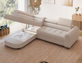 Coltar extensibil stanga 5 locuri ELTAP, LT-18TON, Vesteria, 279x215x91 cm, lemn/tesatura boucle, bej deschis