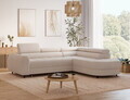 Coltar extensibil dreapta 5 locuri ELTAP, RT-18TON, Vesteria, 279x215x91 cm, lemn/tesatura boucle, bej deschis