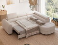 Coltar extensibil dreapta 5 locuri ELTAP, RT-18TON, Vesteria, 279x215x91 cm, lemn/tesatura boucle, bej deschis