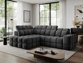 Coltar extensibil stanga 3 locuri ELTAP, Bronon, 296x200x109 cm, lemn/tesatura boucle, gri inchis