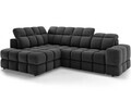 Coltar extensibil stanga 3 locuri ELTAP, Bronon, 296x200x109 cm, lemn/tesatura boucle, gri inchis