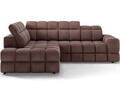 Coltar extensibil stanga 3 locuri ELTAP, Bronon, 296x200x109 cm, lemn/tesatura boucle, maro