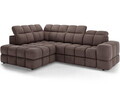 Coltar extensibil stanga 3 locuri ELTAP, Bronon, 296x200x109 cm, lemn/tesatura boucle, maro