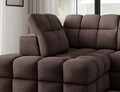 Coltar extensibil stanga 3 locuri ELTAP, Bronon, 296x200x109 cm, lemn/tesatura boucle, maro