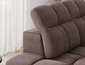 Coltar extensibil stanga 3 locuri ELTAP, Bronon, 296x200x109 cm, lemn/tesatura boucle, maro