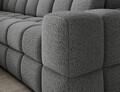 Coltar extensibil stanga 3 locuri ELTAP, Bronon, 296x200x109 cm, lemn/tesatura boucle, gri deschis