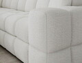 Coltar extensibil stanga 3 locuri ELTAP, Bronon, 296x200x109 cm, lemn/tesatura boucle, alb