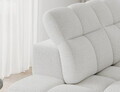 Coltar extensibil stanga 3 locuri ELTAP, Bronon, 296x200x109 cm, lemn/tesatura boucle, alb