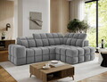 Coltar extensibil dreapta 3 locuri ELTAP, Bronon, 296x200x109 cm, lemn/tesatura boucle, gri deschis