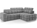 Coltar extensibil dreapta 3 locuri ELTAP, Bronon, 296x200x109 cm, lemn/tesatura boucle, gri deschis