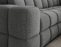 Coltar extensibil dreapta 3 locuri ELTAP, Bronon, 296x200x109 cm, lemn/tesatura boucle, gri deschis