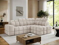 Coltar extensibil dreapta 3 locuri ELTAP, Bronon, 296x200x109 cm, lemn/tesatura boucle, bej