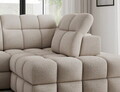 Coltar extensibil dreapta 3 locuri ELTAP, Bronon, 296x200x109 cm, lemn/tesatura boucle, bej