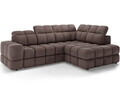 Coltar extensibil dreapta 3 locuri ELTAP, Bronon, 296x200x109 cm, lemn/tesatura boucle, maro