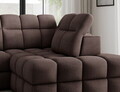 Coltar extensibil dreapta 3 locuri ELTAP, Bronon, 296x200x109 cm, lemn/tesatura boucle, maro