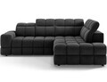 Coltar extensibil dreapta 3 locuri ELTAP, Bronon, 296x200x109 cm, lemn/tesatura boucle, gri inchis