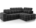 Coltar extensibil dreapta 3 locuri ELTAP, Bronon, 296x200x109 cm, lemn/tesatura boucle, gri inchis