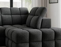 Coltar extensibil dreapta 3 locuri ELTAP, Bronon, 296x200x109 cm, lemn/tesatura boucle, gri inchis