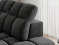 Coltar extensibil dreapta 3 locuri ELTAP, Bronon, 296x200x109 cm, lemn/tesatura boucle, gri inchis