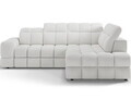 Coltar extensibil dreapta 3 locuri ELTAP, Bronon, 296x200x109 cm, lemn/tesatura boucle, alb