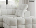 Coltar extensibil dreapta 3 locuri ELTAP, Bronon, 296x200x109 cm, lemn/tesatura boucle, alb