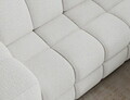 Coltar extensibil dreapta 3 locuri ELTAP, Bronon, 296x200x109 cm, lemn/tesatura boucle, alb