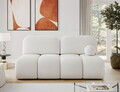 Canapea extensibila 2 locuri ELTAP, Nuwia, 200x102x100 cm, lemn/tesatura boucle, alb