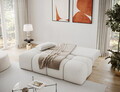 Canapea extensibila 2 locuri ELTAP, Nuwia, 200x102x100 cm, lemn/tesatura boucle, alb