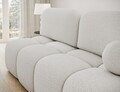 Canapea extensibila 2 locuri ELTAP, Nuwia, 200x102x100 cm, lemn/tesatura boucle, alb