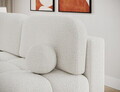 Canapea extensibila 2 locuri ELTAP, Nuwia, 200x102x100 cm, lemn/tesatura boucle, alb