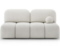 Canapea extensibila 2 locuri ELTAP, Nuwia, 200x102x100 cm, lemn/tesatura boucle, alb