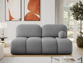 Canapea extensibila 2 locuri ELTAP, Nuwia, 200x102x100 cm, lemn/tesatura boucle, gri