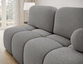 Canapea extensibila 2 locuri ELTAP, Nuwia, 200x102x100 cm, lemn/tesatura boucle, gri