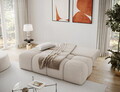 Canapea extensibila 2 locuri ELTAP, Nuwia, 200x102x100 cm, lemn/catifea din poliester, alb murdar
